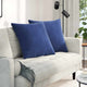 VidaXL coussins de canapé, 2 pièces, bleu police, tissu corde 60 x 60 cm