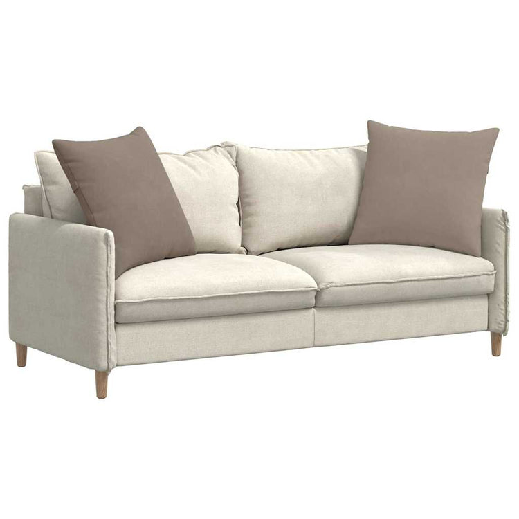 VidaXL coussins de canapé 2 pièces tissu taupe 60 x 60 cm