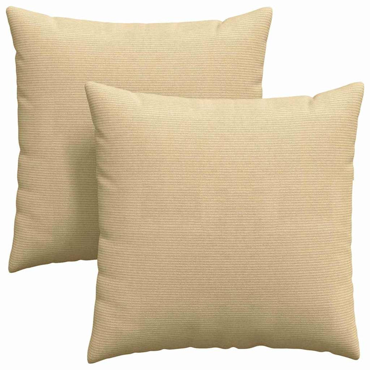 VidaXL coussins de canapé 2 pièces gris vert 60 x 60 cm tissu corde