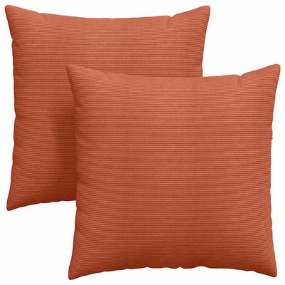 VidaXL coussins de canapé 2 pièces rouge-orange 60 x 60 cm tissu corde