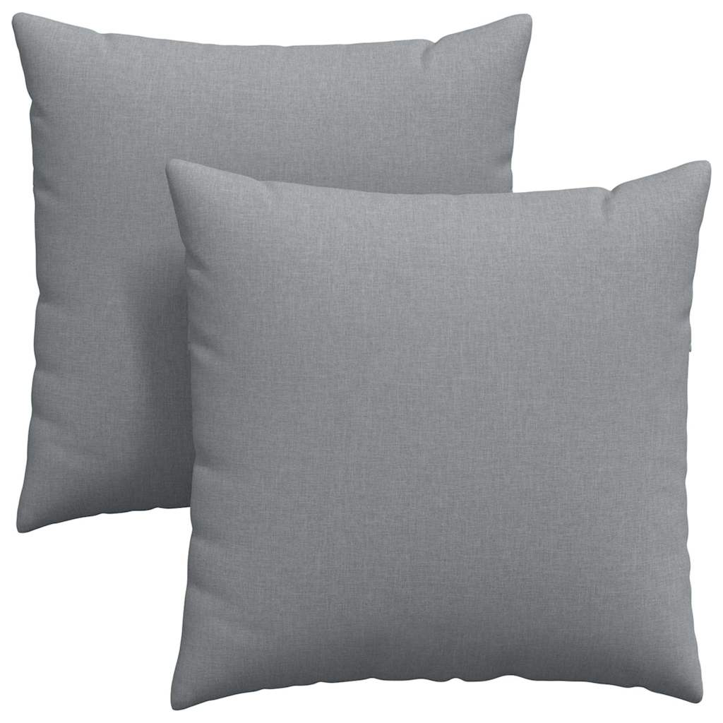 VidaXL coussins de canapé 2 pcs tissu gris clair 80 x 80 cm