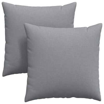VidaXL coussins de canapé 2 pcs tissu gris clair 80 x 80 cm