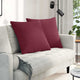 VidaXL coussins de canapé 2 pcs vin rouge 80 x 80 cm tissu