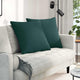 VidaXL coussins de canapé 2 pcs tissu vert foncé 80 x 80 cm
