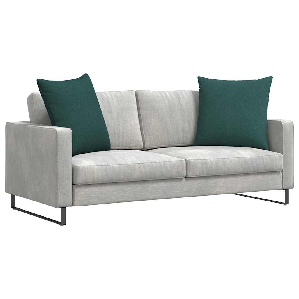 VidaXL coussins de canapé 2 pcs tissu vert foncé 80 x 80 cm