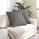 VidaXL coussins de canapé 2 pcs tissu taupe 80 x 80 cm