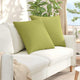 VidaXL coussins de canapé 2 pcs tissu vert clair 80 x 80 cm