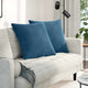 VidaXL coussins de canapé 2 pièces bleu 80 x 80 cm tissu corde