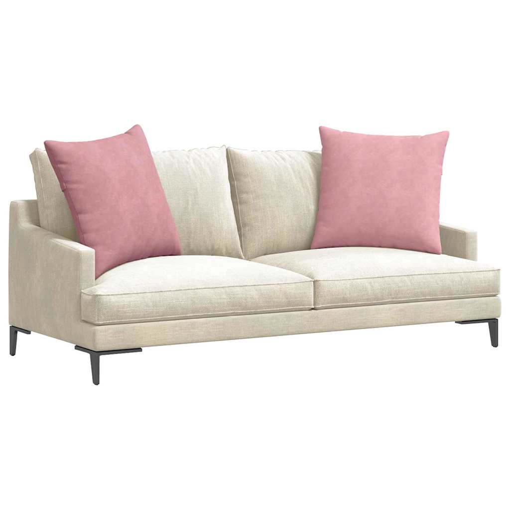 VidaXL coussins de canapé 2 pièces rose 80 x 80 cm tissu corde