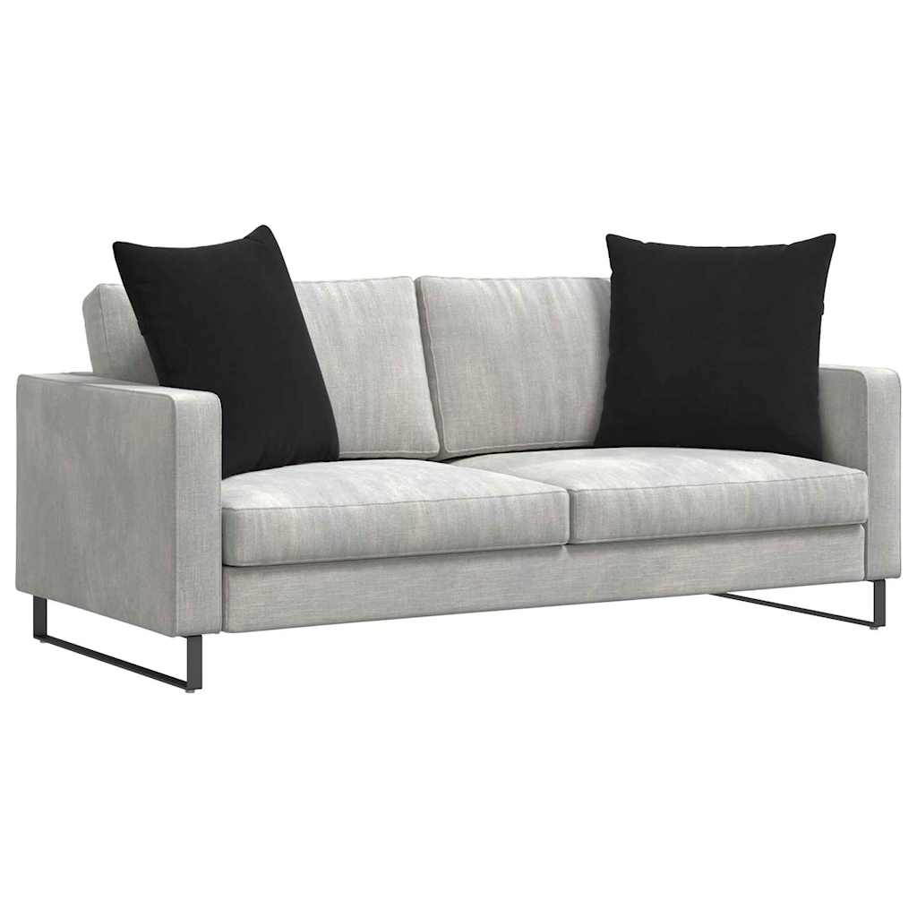 VidaXL coussins de canapé 2 pièces noir 80 x 80 cm tissu corde
