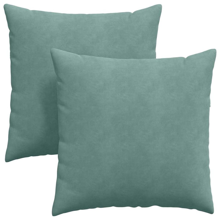 VidaXL coussins de canapé 2 pièces vert d'eau 80 x 80 cm tissu corde