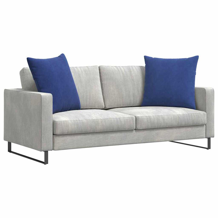VidaXL coussins de canapé, 2 pièces, bleu police, tissu corde 80 x 80 cm
