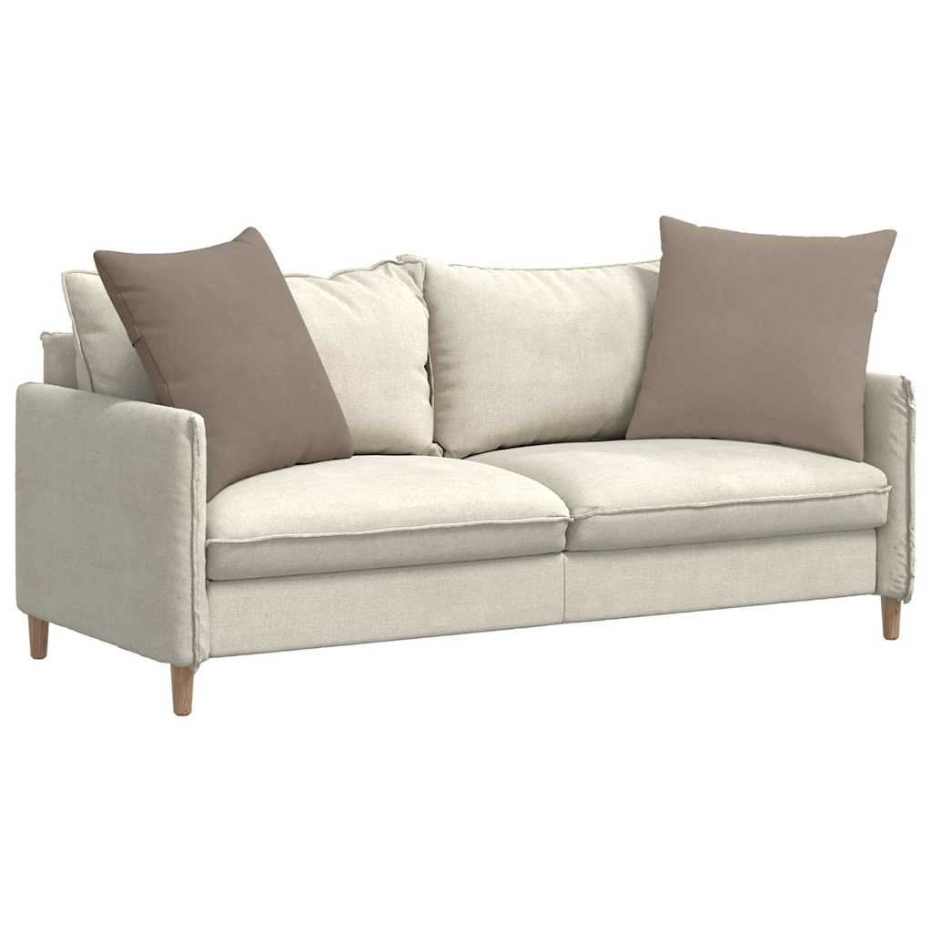 VidaXL coussins de canapé 2 pièces tissu taupe 80 x 80 cm