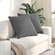 VidaXL coussins de canapé 2 pièces tissu gris foncé 80 x 80 cm