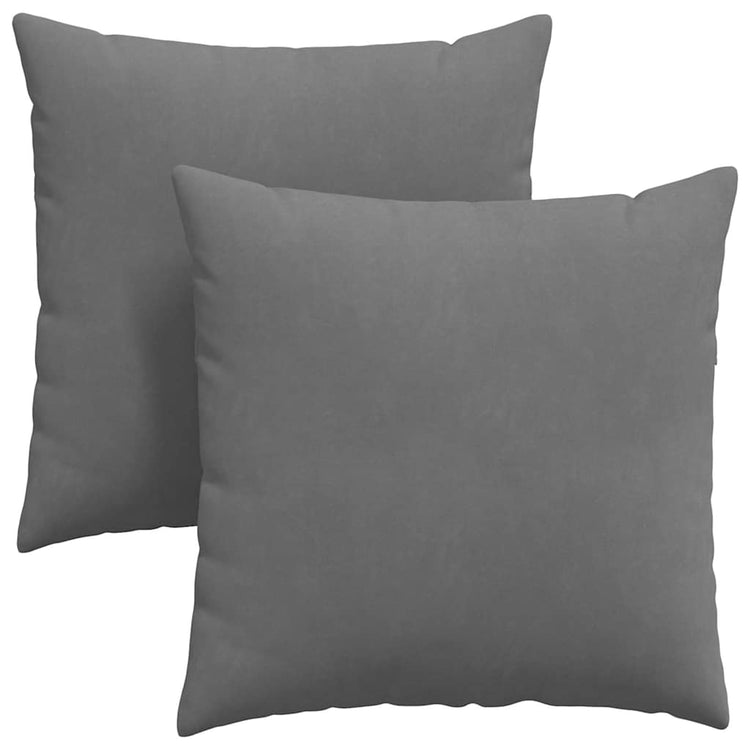 VidaXL coussins de canapé 2 pièces tissu gris foncé 80 x 80 cm