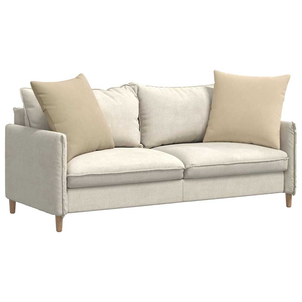 VidaXL coussins de canapé 2 pièces crème 80 x 80 cm tissu