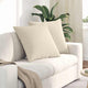 VidaXL coussins de canapé 2 pièces beige 80 x 80 cm tissu