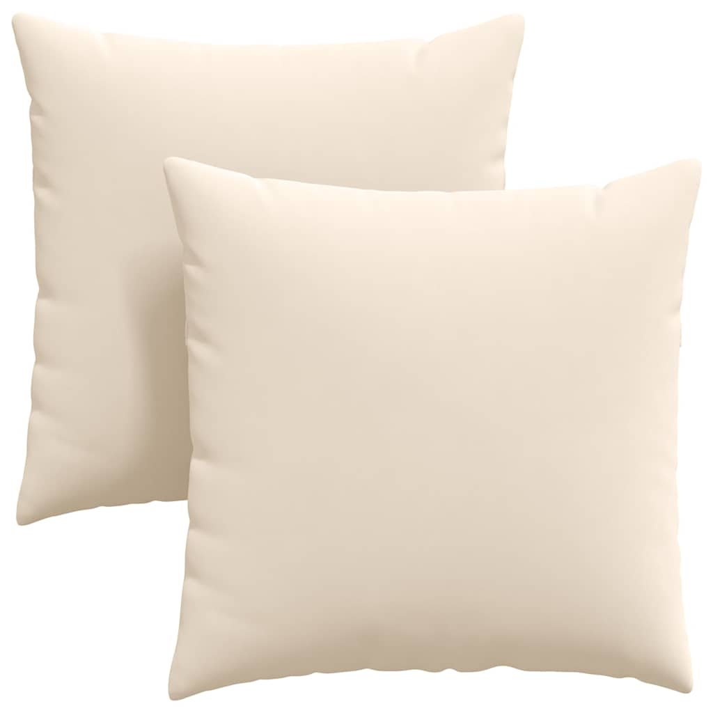 VidaXL coussins de canapé 2 pièces beige 80 x 80 cm tissu
