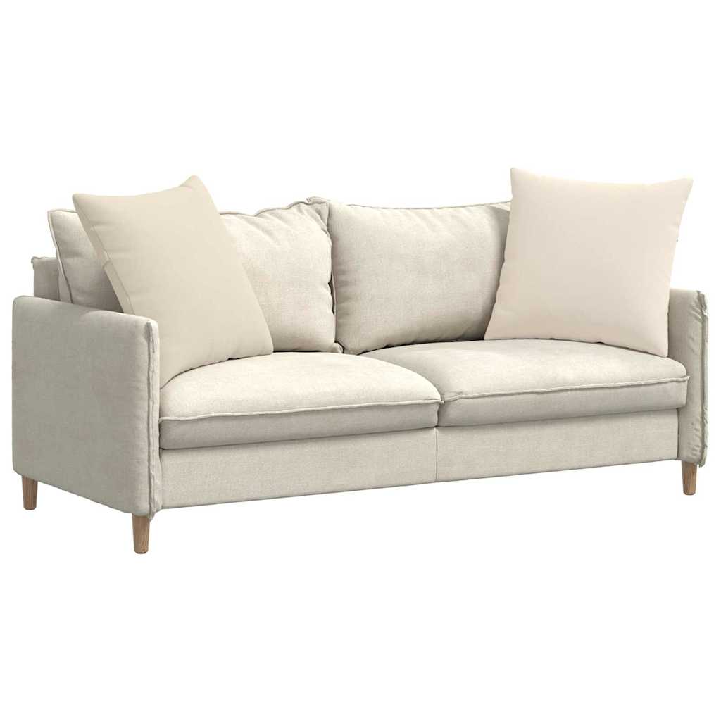 VidaXL coussins de canapé 2 pièces beige 80 x 80 cm tissu