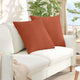 VidaXL coussins de canapé 2 pièces rouge-orange 80 x 80 cm tissu corde