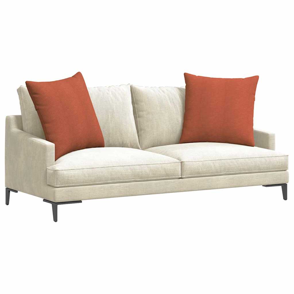 VidaXL coussins de canapé 2 pièces rouge-orange 80 x 80 cm tissu corde