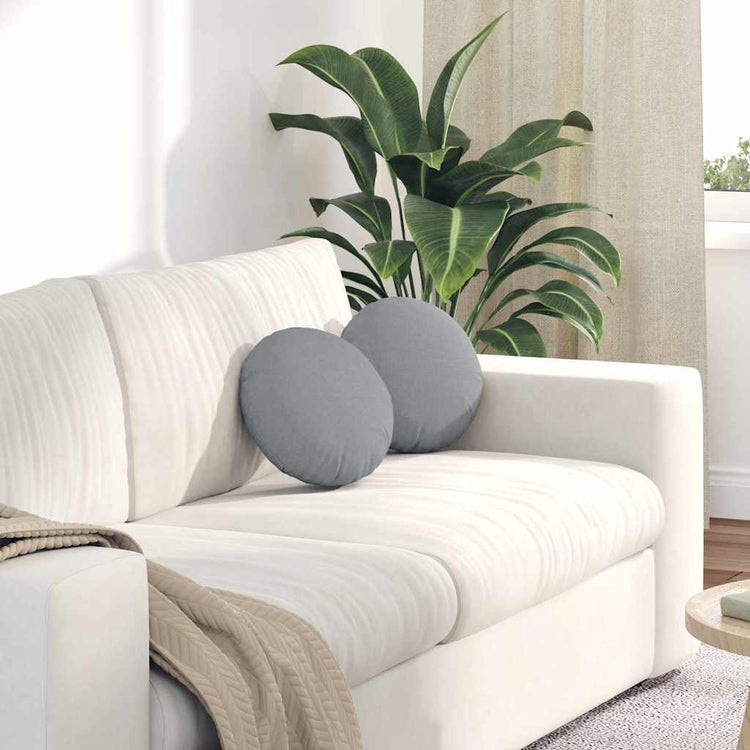 Vidaxx coussins d'assise 2 pcs tissu gris clair ø30 x 13 cm