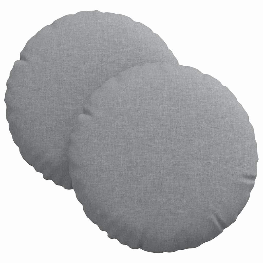 Vidaxx coussins d'assise 2 pcs tissu gris clair ø30 x 13 cm