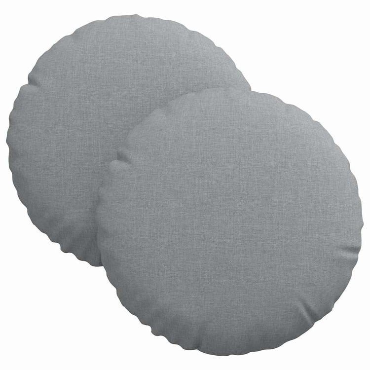 Vidaxx coussins d'assise 2 pcs tissu gris clair ø30 x 13 cm