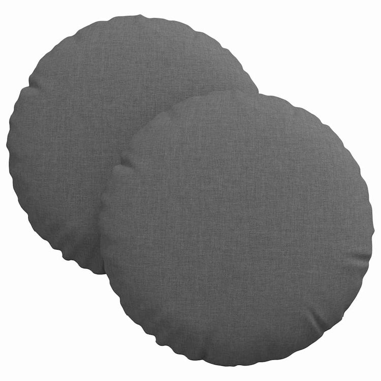 Vidaxx coussins d'assise 2 pcs tissu gris foncé ø30 x 13 cm