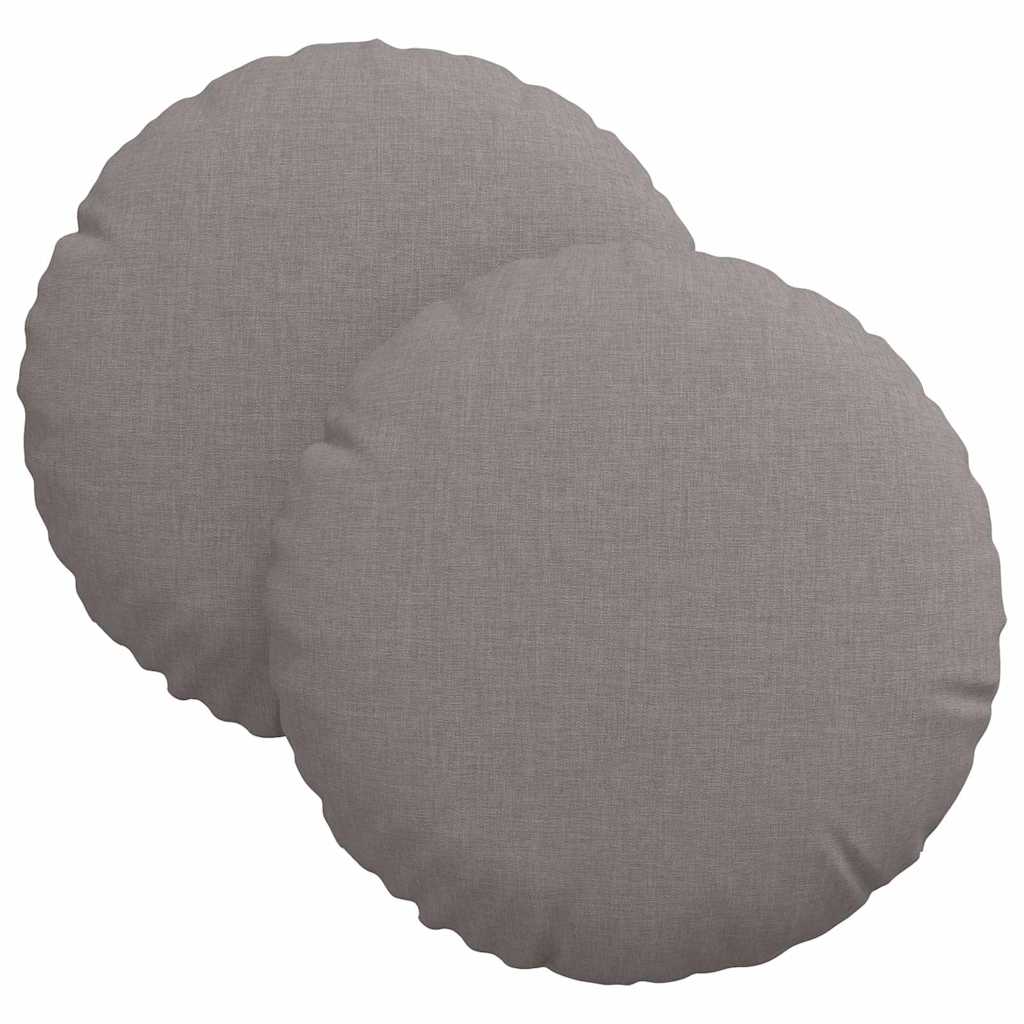 Vidaxx coussins d'assise 2 pcs tissu taupe ø30 x 13 cm