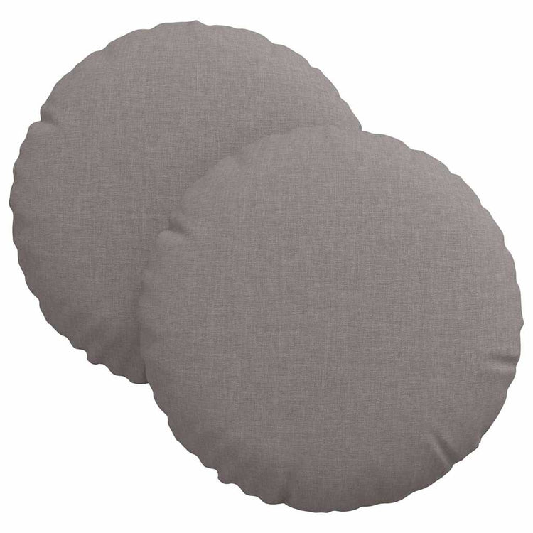 Vidaxx coussins d'assise 2 pcs tissu taupe ø30 x 13 cm