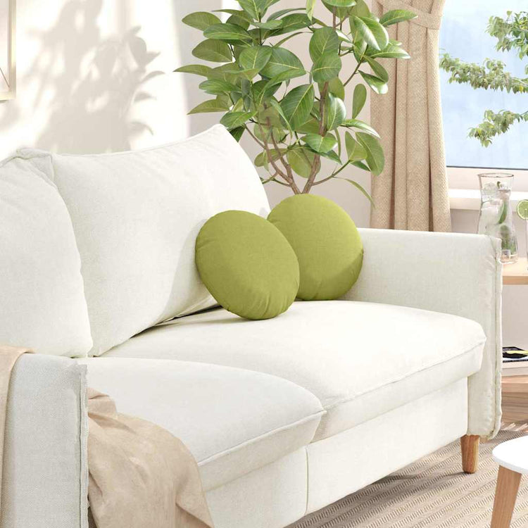Vidaxx coussins d'assise 2 pcs tissu vert clair ø30 x 13 cm