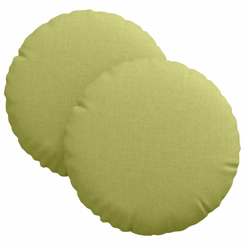 Vidaxx coussins d'assise 2 pcs tissu vert clair ø30 x 13 cm