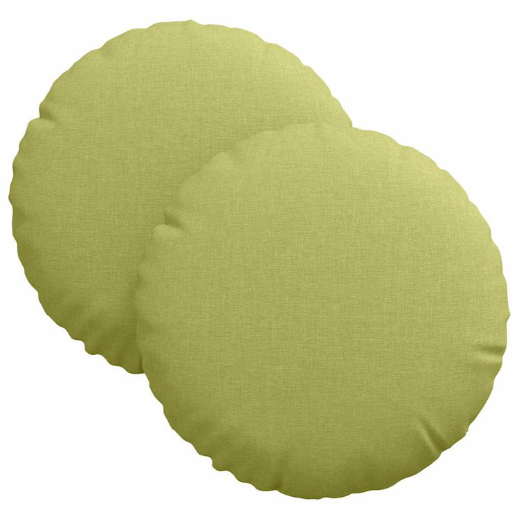 Vidaxx coussins d'assise 2 pcs tissu vert clair ø30 x 13 cm