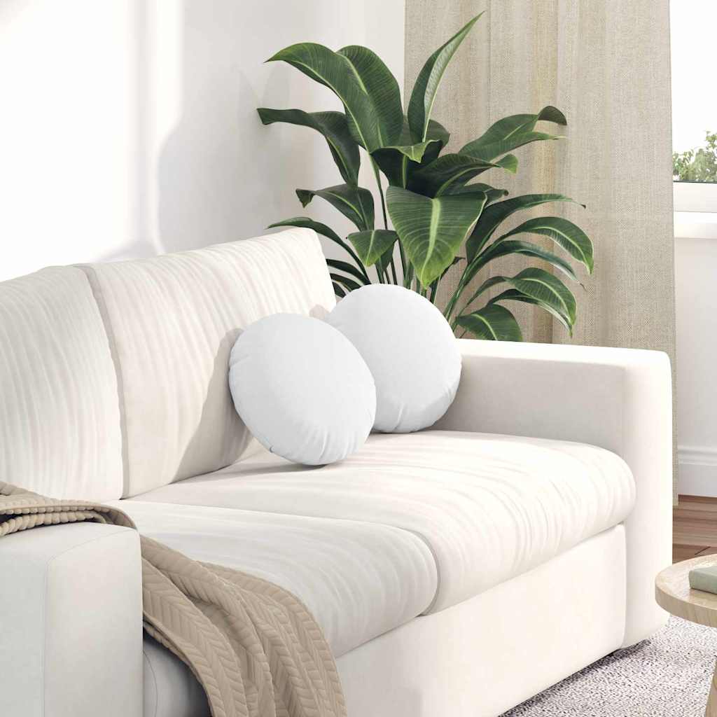 Vidaxx coussins d'assise 2 pcs blanc ø30 x 13 cm tissu
