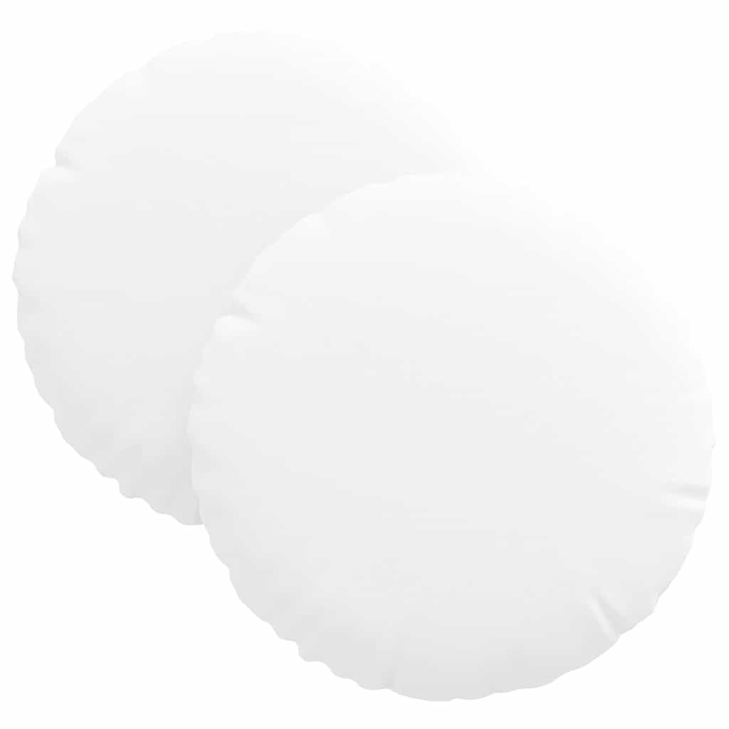 Vidaxx coussins d'assise 2 pcs blanc ø30 x 13 cm tissu