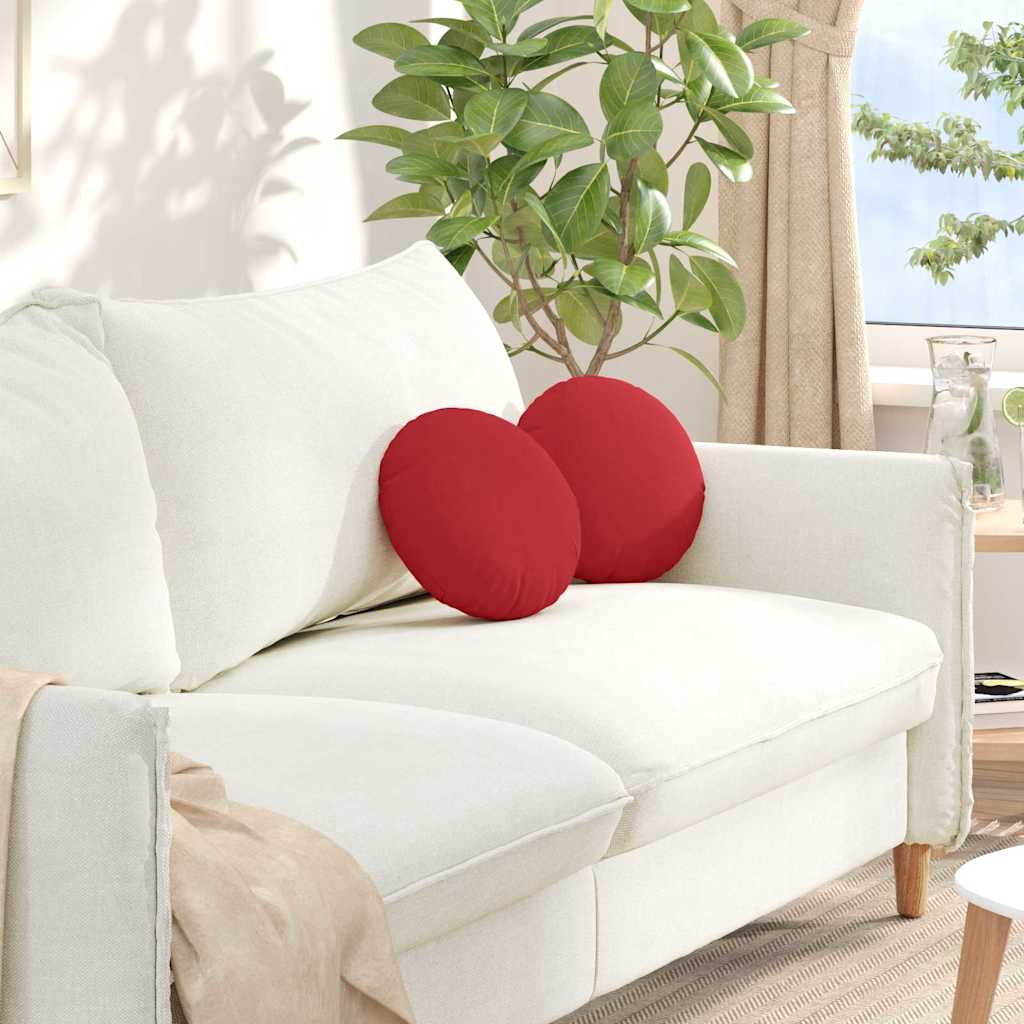 Vidaxx coussins d'assise 2 pcs rouge ø30 x 13 cm tissu