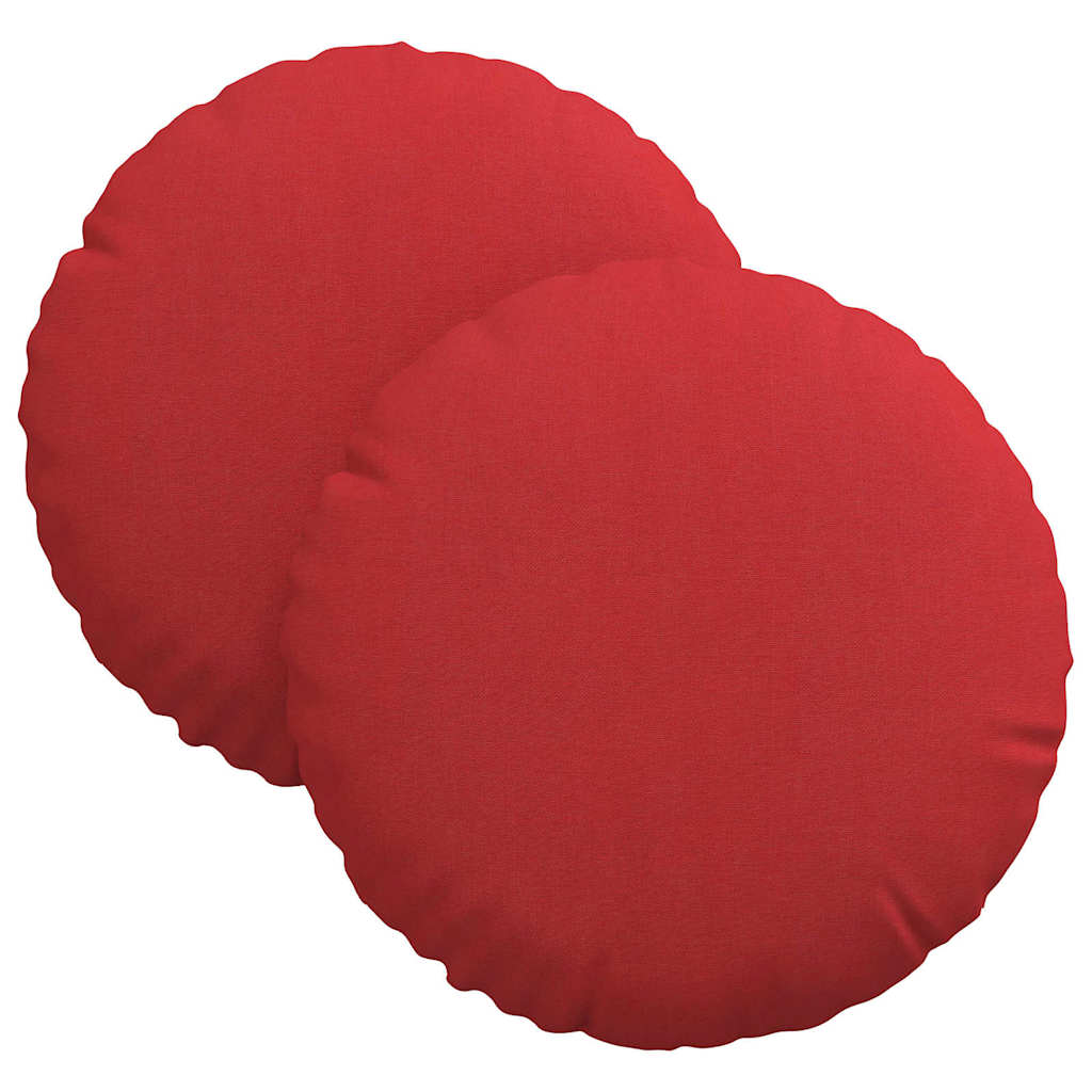 Vidaxx coussins d'assise 2 pcs rouge ø30 x 13 cm tissu