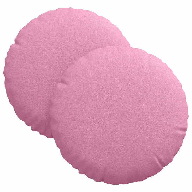 VidaXL coussins de siège 2 pcs rose ø30 x 13 cm tissu