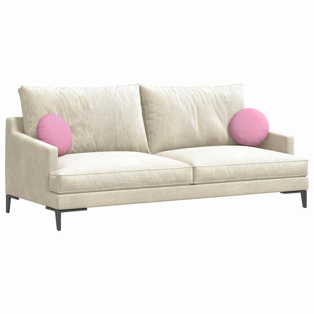 VidaXL coussins de siège 2 pcs rose ø30 x 13 cm tissu