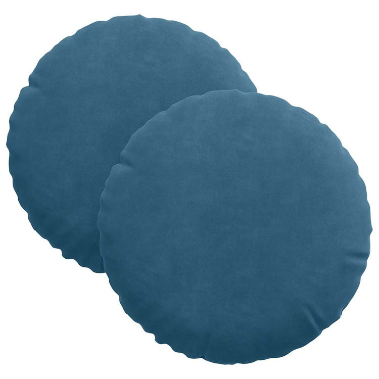 Vidaxx coussins d'assise 2 pièces bleu ø 40 x 13 cm velours