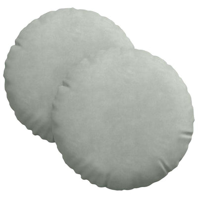 Vidaxx coussins d'assise 2 pièces gris clair ø 40 x 13 cm velours