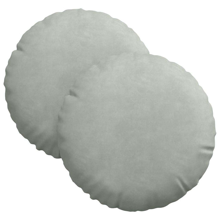 Vidaxx coussins d'assise 2 pièces gris clair ø 40 x 13 cm velours