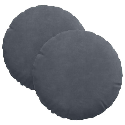 Vidaxx coussins d'assise 2 pièces gris foncé ø 40 x 13 cm velours
