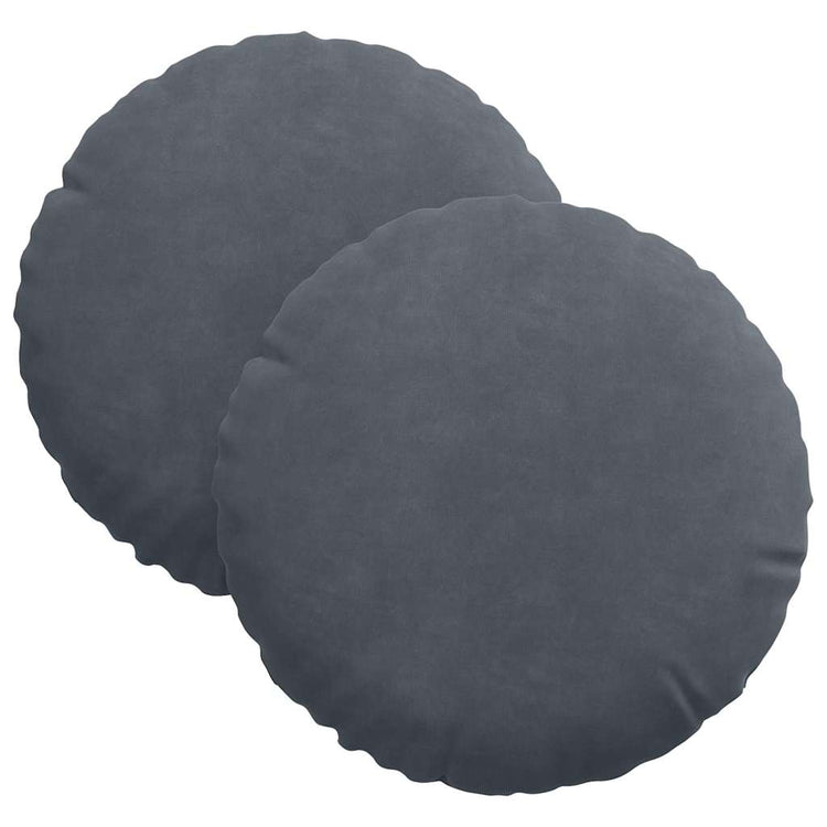 Vidaxx coussins d'assise 2 pièces gris foncé ø 40 x 13 cm velours