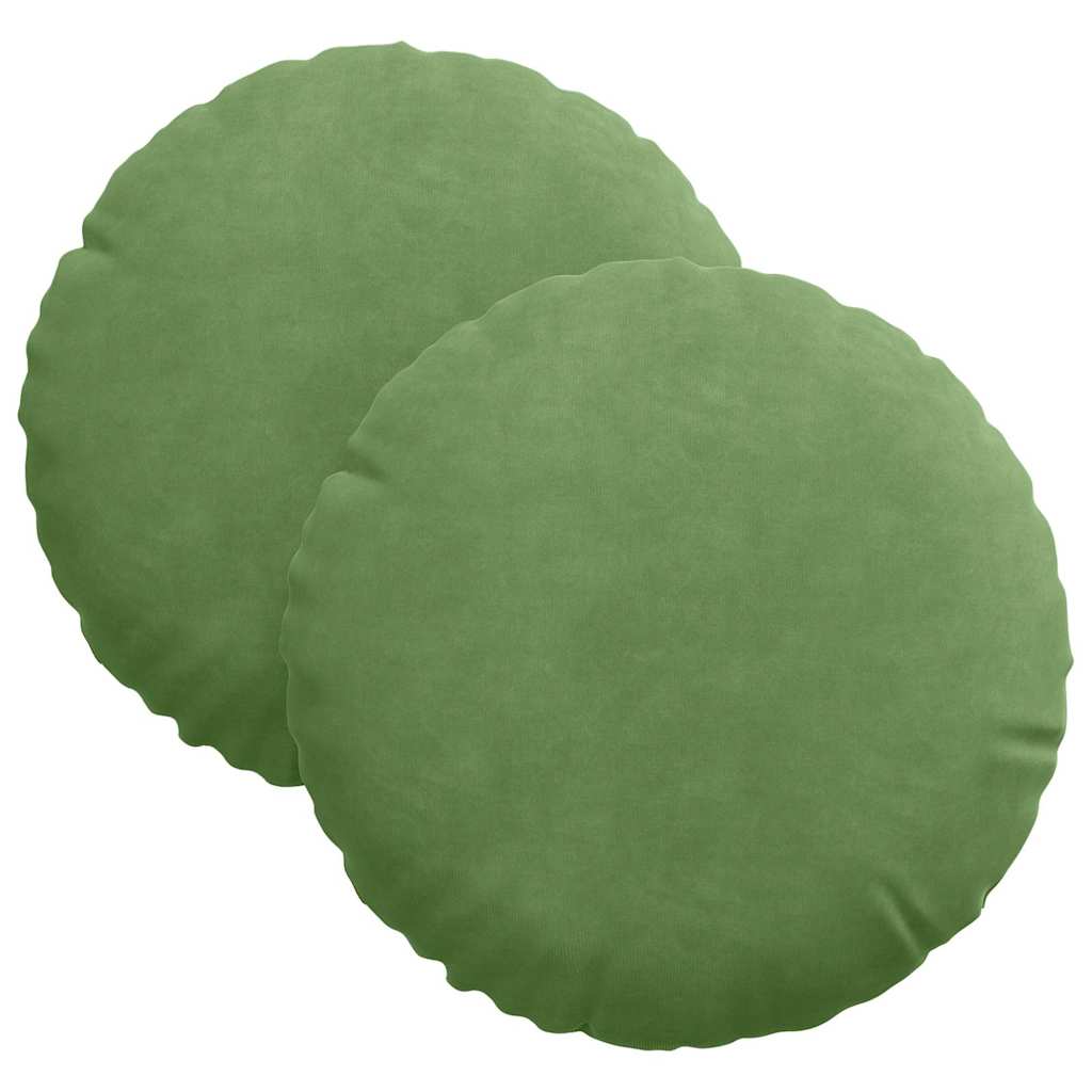 Vidaxx coussins d'assise 2 pièces vert clair ø 40 x 13 cm velours