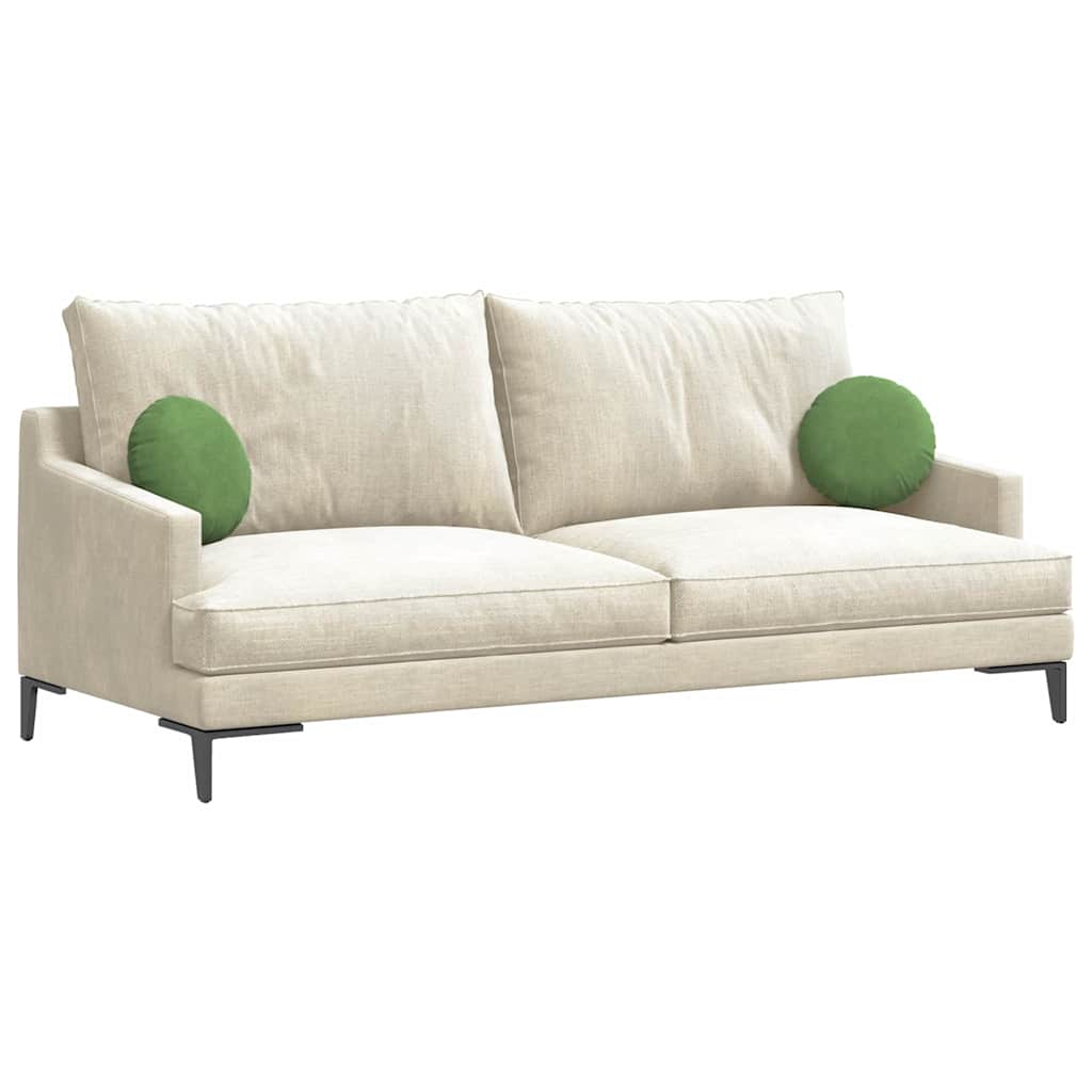 Vidaxx coussins d'assise 2 pièces vert clair ø 40 x 13 cm velours