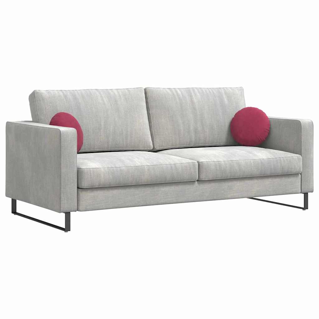 Vidaxx coussins d'assise 2 pièces rouge vin ø 40 x 13 cm velours