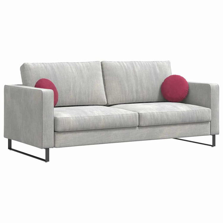 Vidaxx coussins d'assise 2 pièces rouge vin ø 40 x 13 cm velours