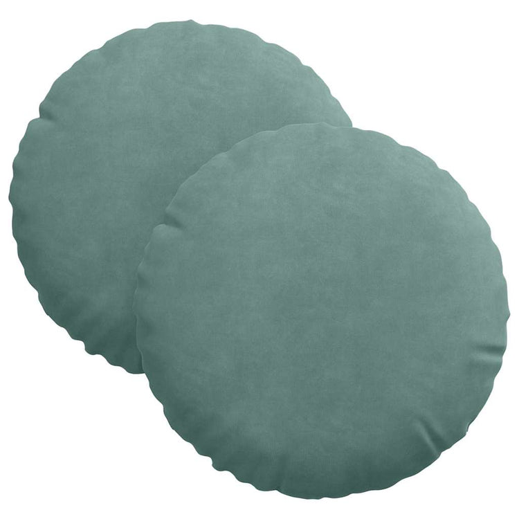 Vidaxx coussins d'assise 2 pièces vert d'eau ø 40 x 13 cm velours